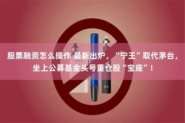 股票融资怎么操作 最新出炉，“宁王”取代茅台，坐上公募基金头号重仓股“宝座”！