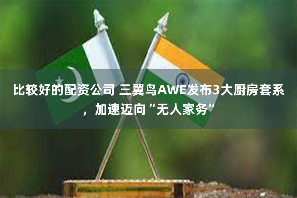 比较好的配资公司 三翼鸟AWE发布3大厨房套系，加速迈向“无人家务”