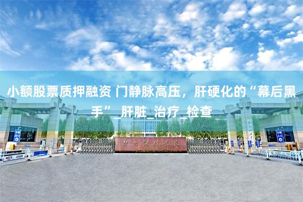 小额股票质押融资 门静脉高压，肝硬化的“幕后黑手”_肝脏_治疗_检查
