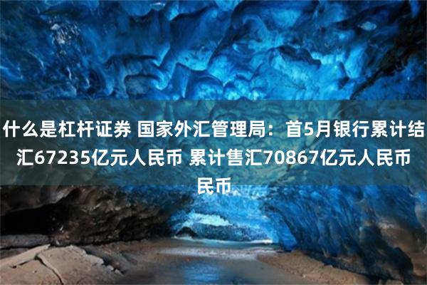 什么是杠杆证券 国家外汇管理局：首5月银行累计结汇67235亿元人民币 累计售汇70867亿元人民币